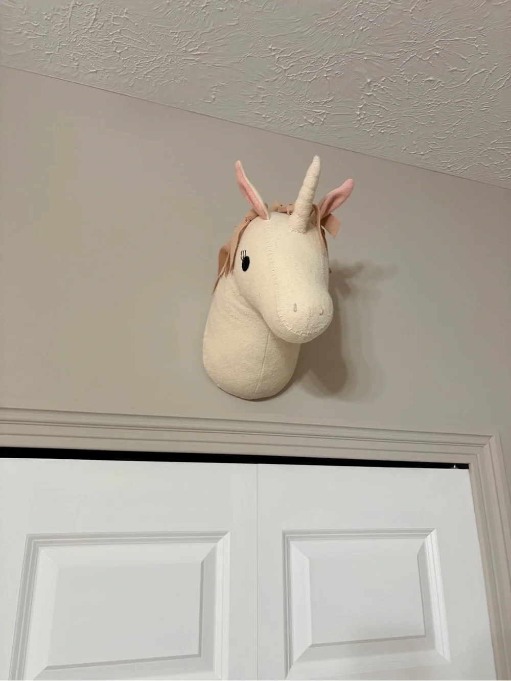 Pillowfort Cream and Pink Unicorn Wall Hook
